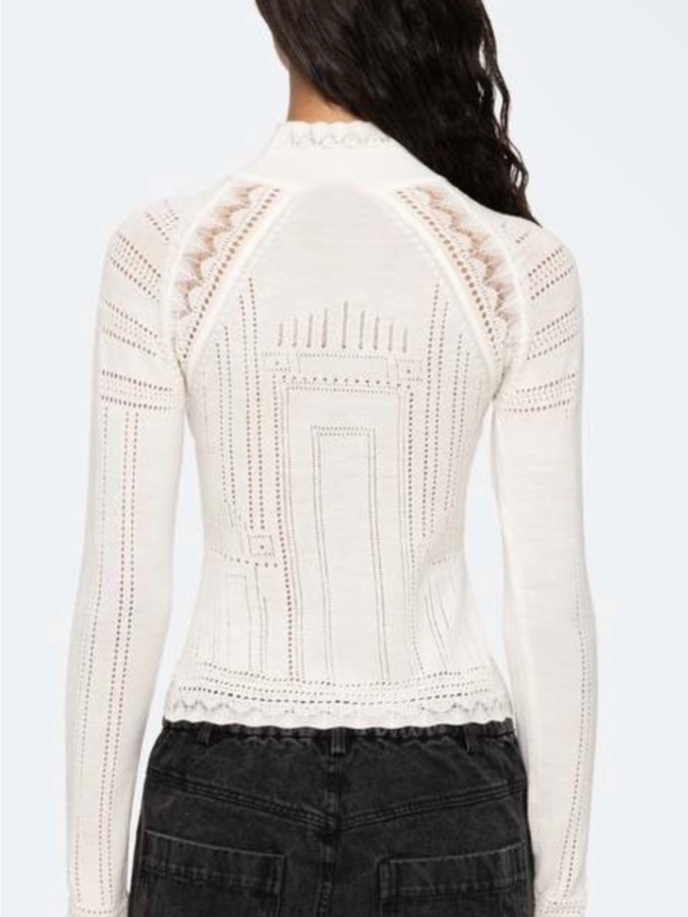 Sea New York Paxton Turtle Neck Romantic Bohemian Sz L - Picture 2 of 3